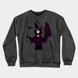 Halloween Bat Witch Dark Crewneck Sweatshirt